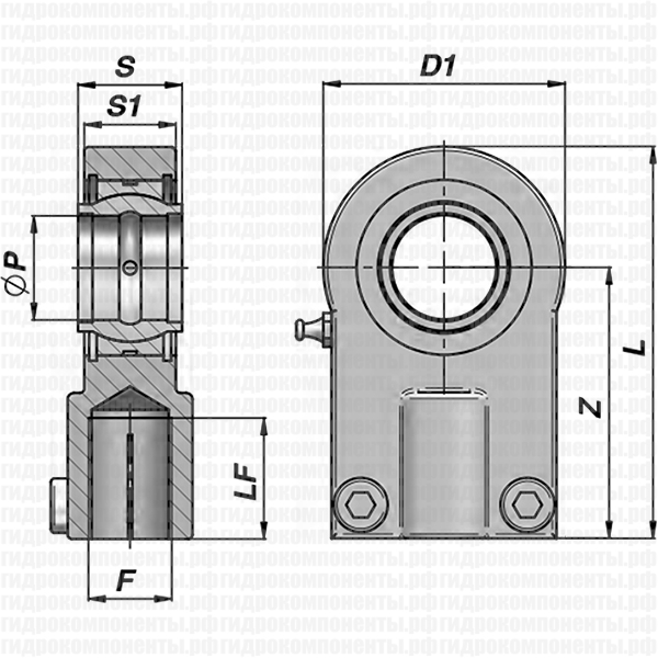 CSTAPR...CE ПРОУШИНА С ПРЕСС-МАСЛЕНКОЙ ДЛЯ ГИДРОЦИЛИНДРА